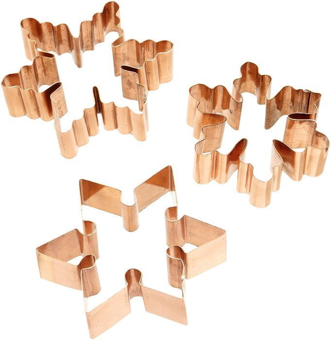 Old River Road Snowflake Art Shape Cookie Cutter, Copper N4