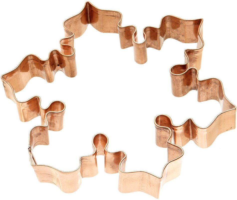 Old River Road Snowflake Art Shape Cookie Cutter, Copper N7