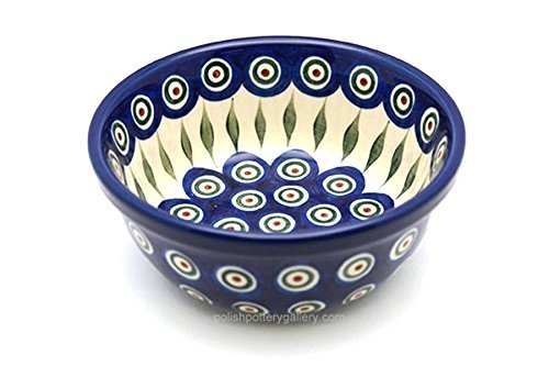 Polish Pottery Bowl - Soup and Salad - Peacock
