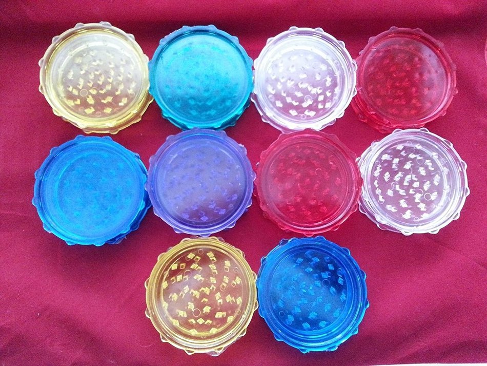 Wholesale Lot of (10) Large 3" Acrylic 2 Piece Tobacco Herb Grinders