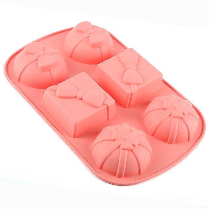 Always Your Chef 6-Cavity Silicone Baking Cups, Candy Molds & Chocolates Molds & Ice Cube Trays, Gift Boxes Shaped...