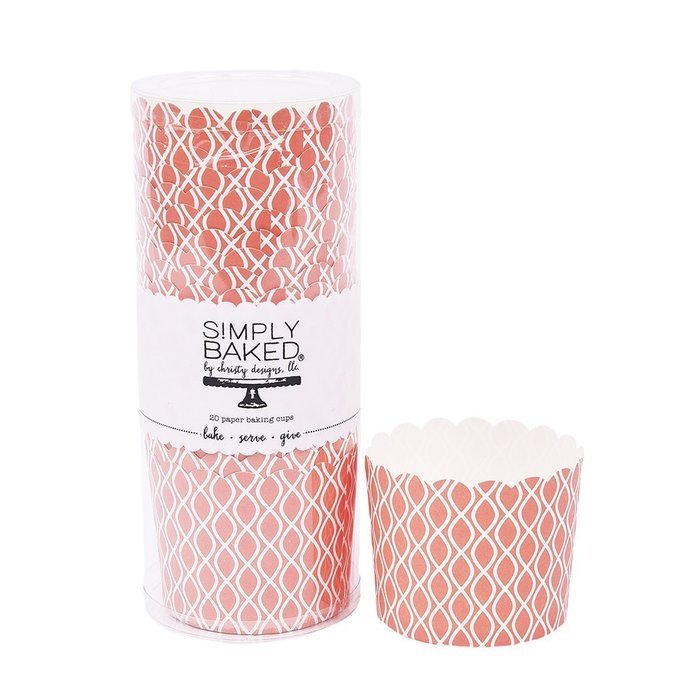Simply Baked Large Paper Baking Cup, Red, White & Blue, 20-Pack, Entertain with Ease and Style, Serve Cupcakes... N11