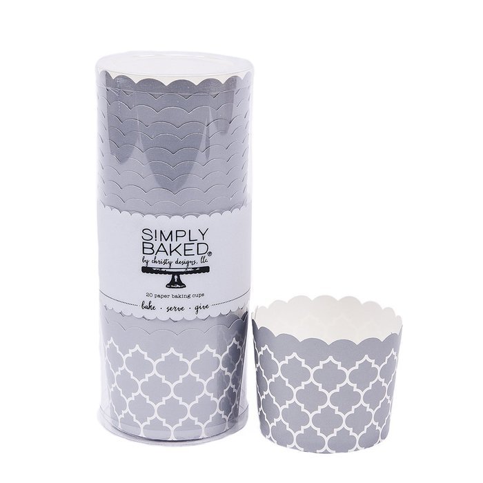 Simply Baked Large Paper Baking Cup, Red, White & Blue, 20-Pack, Entertain with Ease and Style, Serve Cupcakes... N13