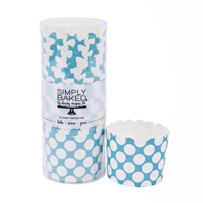 Simply Baked Large Paper Baking Cup, Red, White & Blue, 20-Pack, Entertain with Ease and Style, Serve Cupcakes... N17