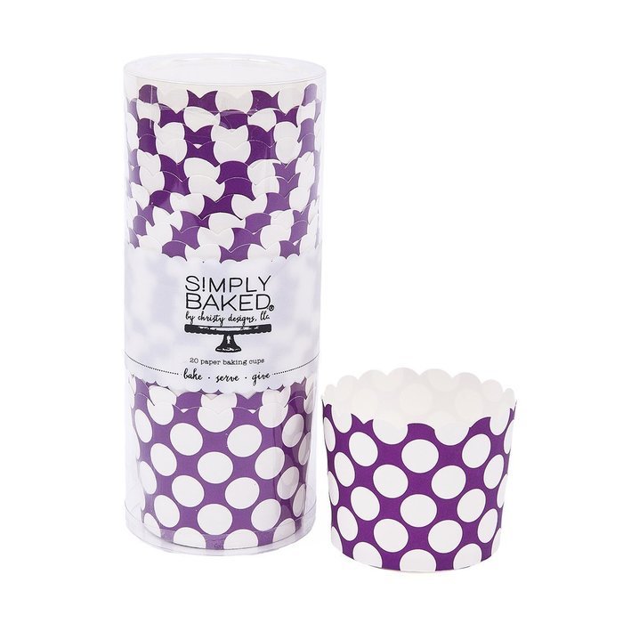 Simply Baked Large Paper Baking Cup, Red, White & Blue, 20-Pack, Entertain with Ease and Style, Serve Cupcakes... N20