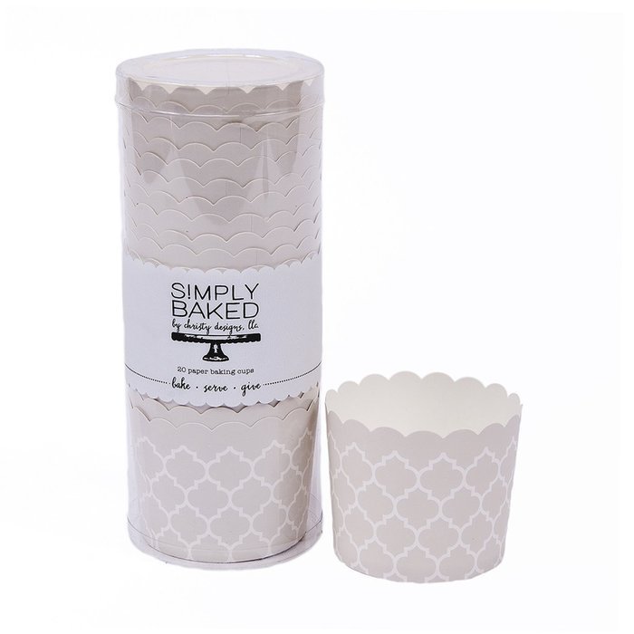 Simply Baked Large Paper Baking Cup, Red, White & Blue, 20-Pack, Entertain with Ease and Style, Serve Cupcakes... N25
