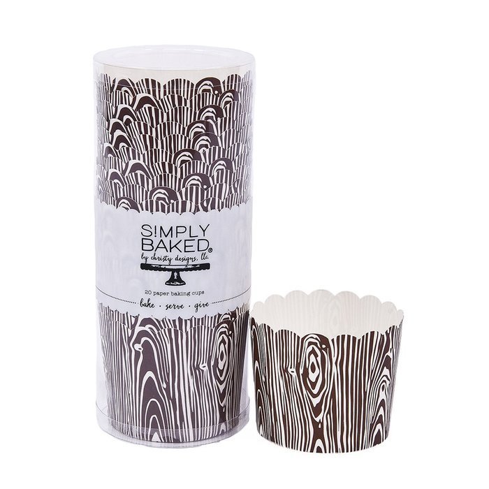 Simply Baked Large Paper Baking Cup, Red, White & Blue, 20-Pack, Entertain with Ease and Style, Serve Cupcakes... N27