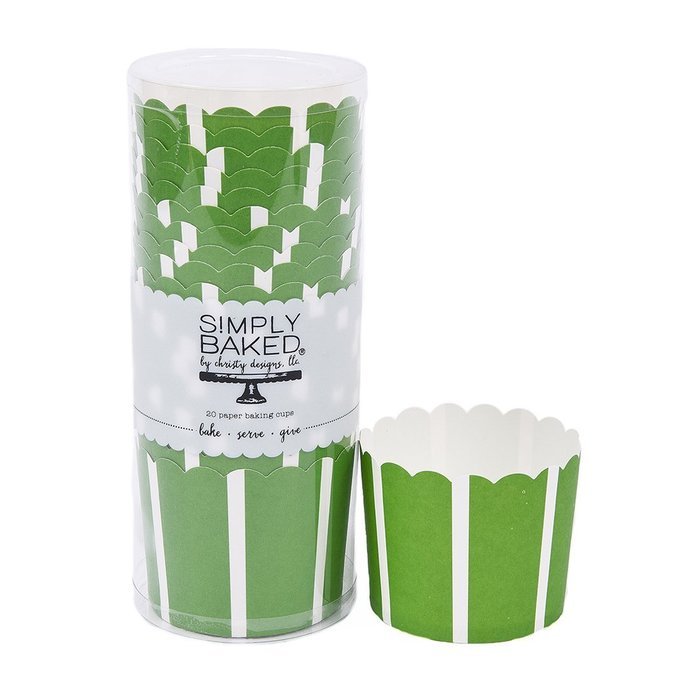 Simply Baked Large Paper Baking Cup, Red, White & Blue, 20-Pack, Entertain with Ease and Style, Serve Cupcakes... N28