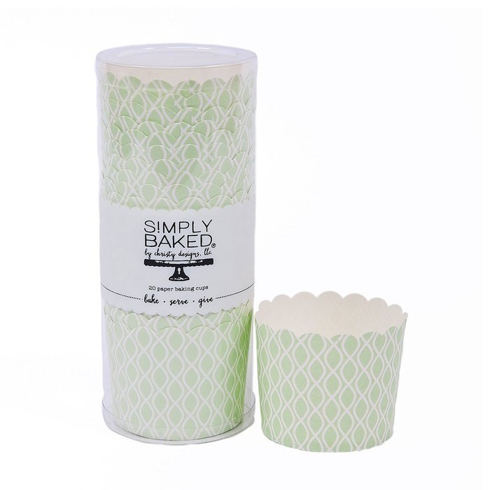 Simply Baked Large Paper Baking Cup, Red, White & Blue, 20-Pack, Entertain with Ease and Style, Serve Cupcakes... N33