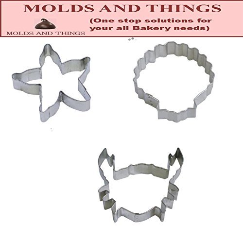 Starfish cookie cutter, Shea Shell cookie cutter and crab cookie cutter