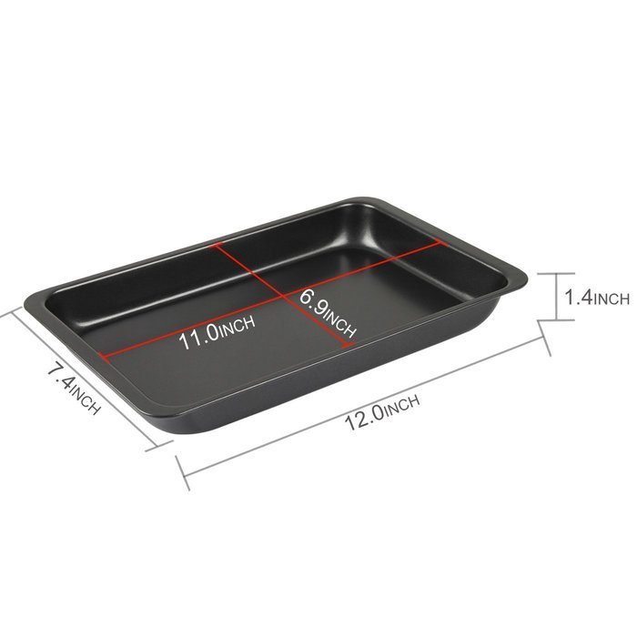 Yilove Nonstick Cookie Pans 11"(Champagne and Black),Set of 2 N6