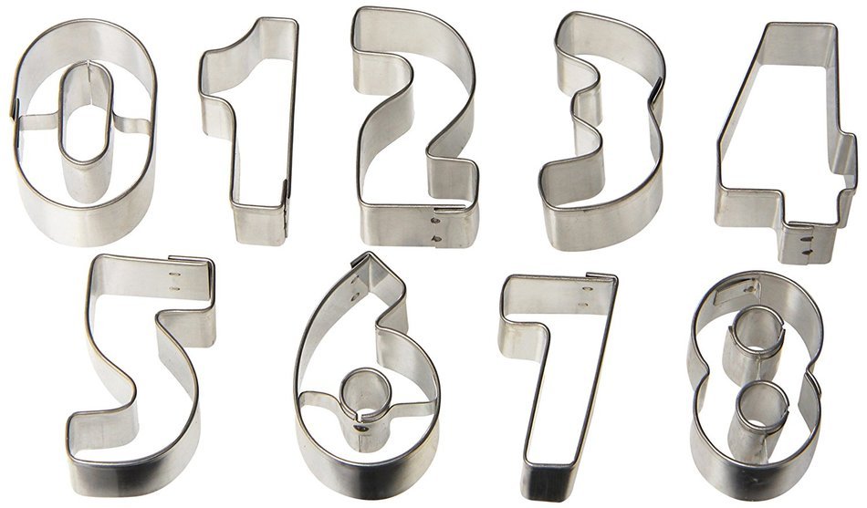 R & M Mini Number Cookie Cutter Set