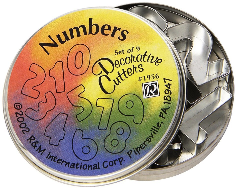 R & M Mini Number Cookie Cutter Set N2