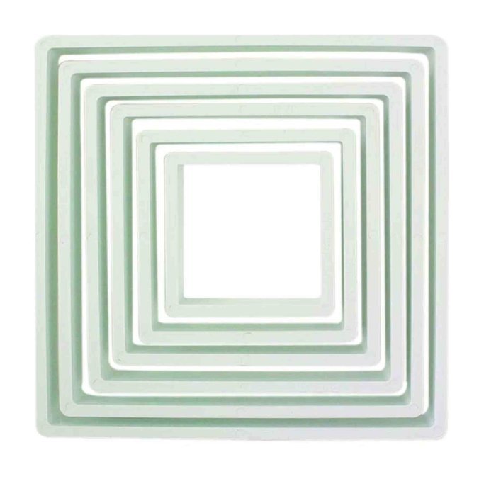 PME Square Cutter (Set of 6), White