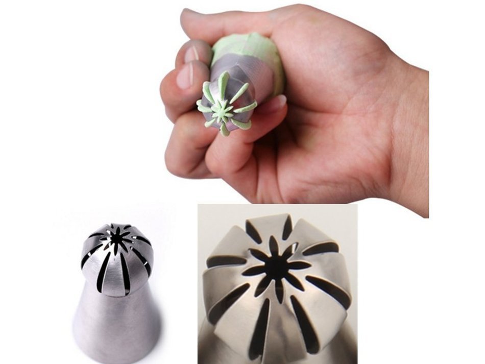 Joinor NEW Version 6pcs Set Sphere Ball Tips Russian Icing Piping Nozzles Tips Pastry Cake Fondant Cupcake Buttercream... N3