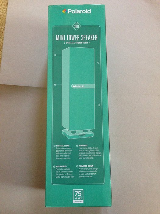 Polaroid Mini Bluetooth Speaker, Tower, Grey N3