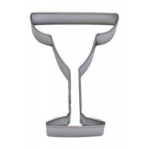 CybrTrayd Margarita Glass Cookie Cutter, 4", Silver