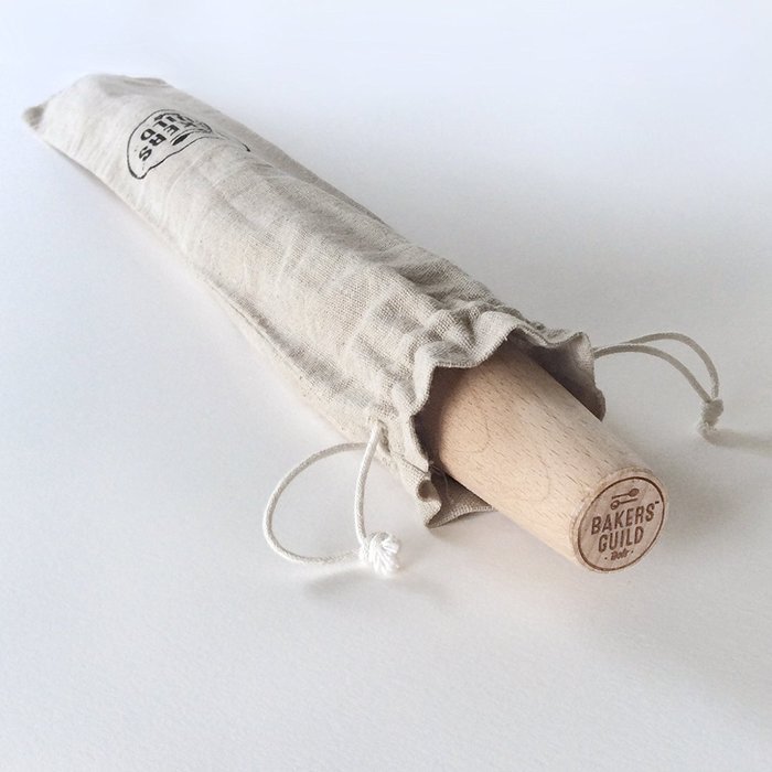French Rolling Pin. Tapered Solid Wood Hand Crafted Design. Perfect for Pie, Pastry & Pizza Dough. N2