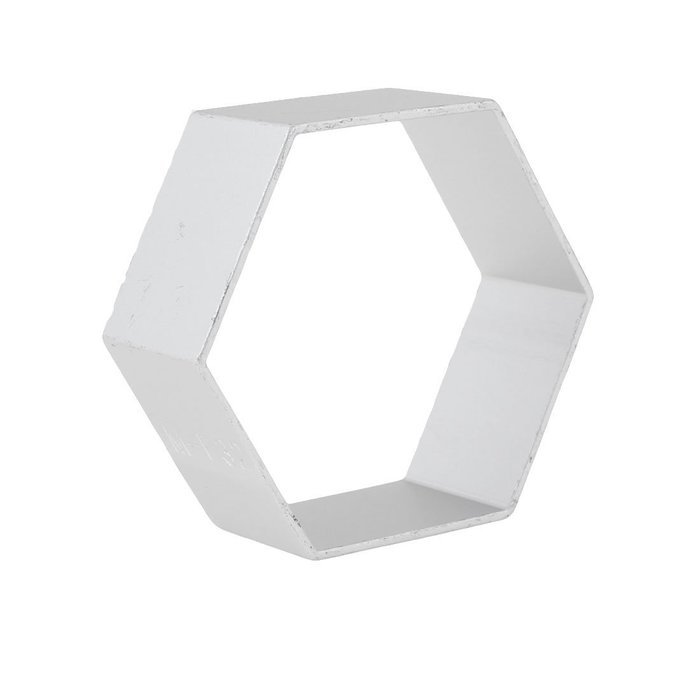 Hexagon Shape DIY Maker Sandwich Toast Cutter Mold Silver Tone