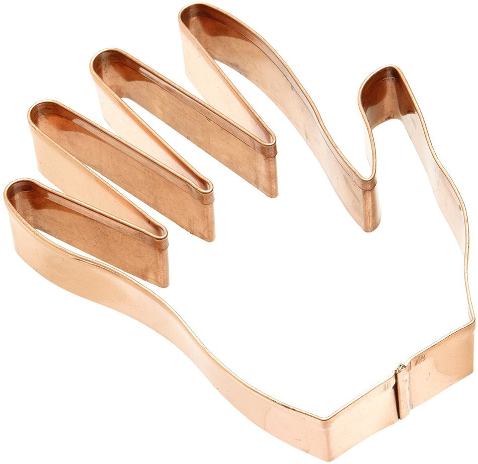 Old River Road Hand Shape Cookie Cutter, Copper