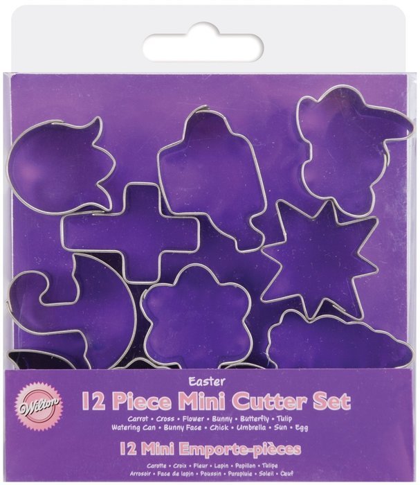 Wilton Easter 12pc Mini Metal Cookie Cutter Set