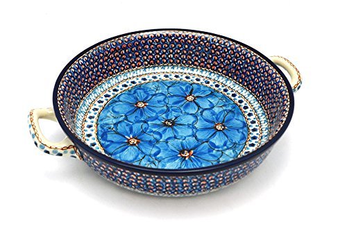 Polish Pottery Baker - Round with Handles - Large - Unikat Signature U408C