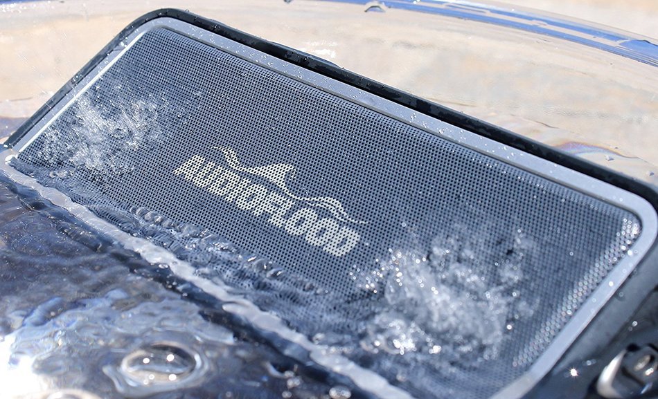 AudioFlood Gray Poolside Waterproof Bluetooth 10 Watt Speaker and Powerbank N2