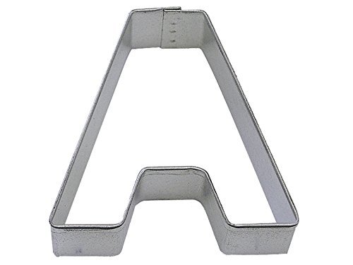 R&M Letter A Cookie Cutter in Durable, Economical, Tinplated Steel