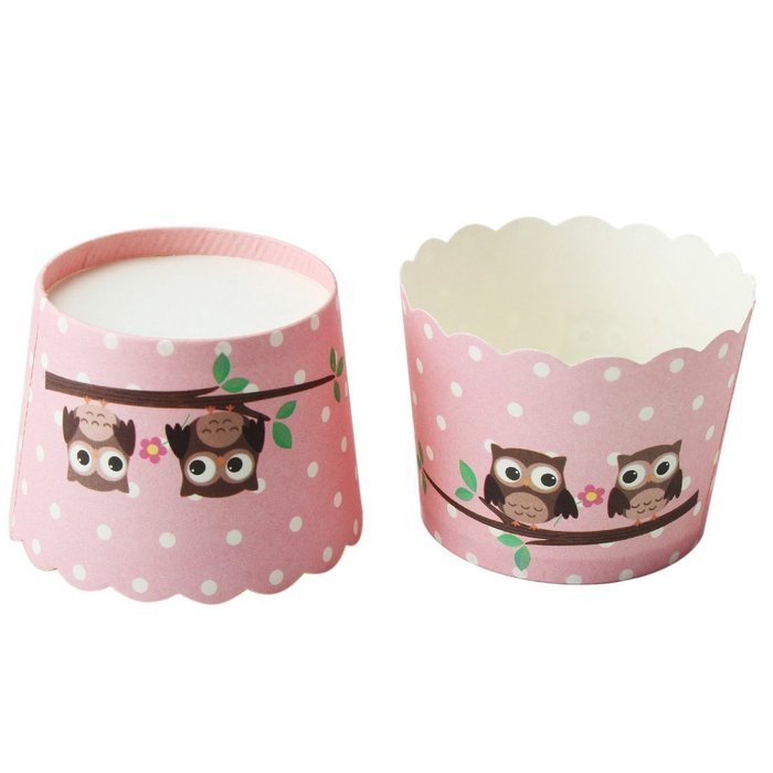 50pcs Greaseproof Paper Cake Baking Cup Cupcake Muffin Cases Wrapper Home Kitchen Party N4
