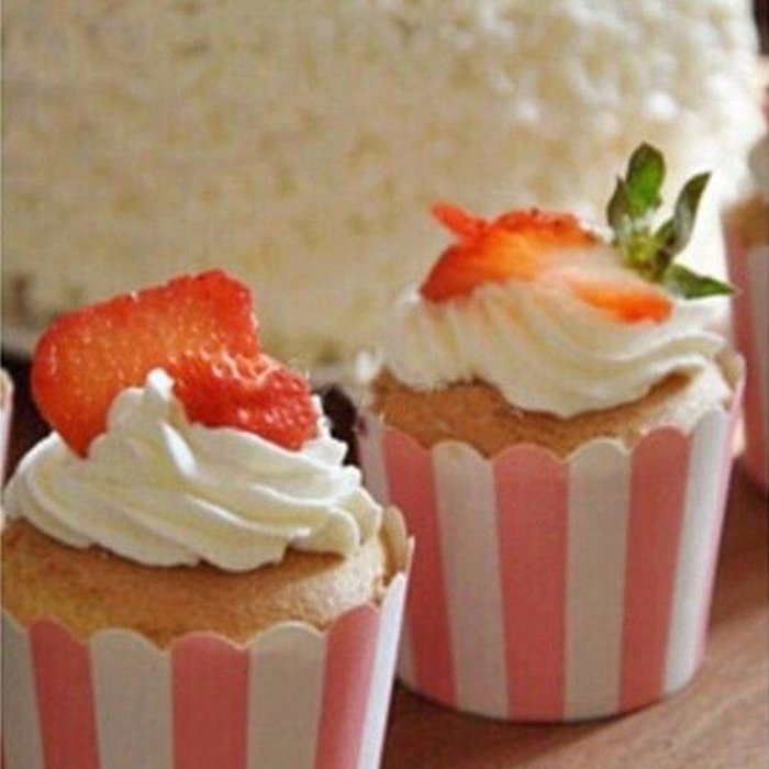 50pcs Greaseproof Paper Cake Baking Cup Cupcake Muffin Cases Wrapper Home Kitchen Party N5