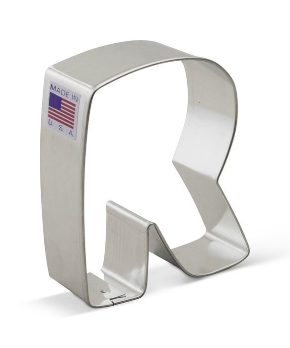 Ann Clark Letter R Cookie Cutter - 3.25 Inches - Tin Plated Steel