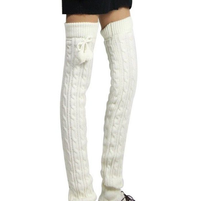 Ieasysexy Women Ladies Winter Fashion Leg Warmers Stocking Knit Thick Long Socks Lady Knit Crochet Legging Best...