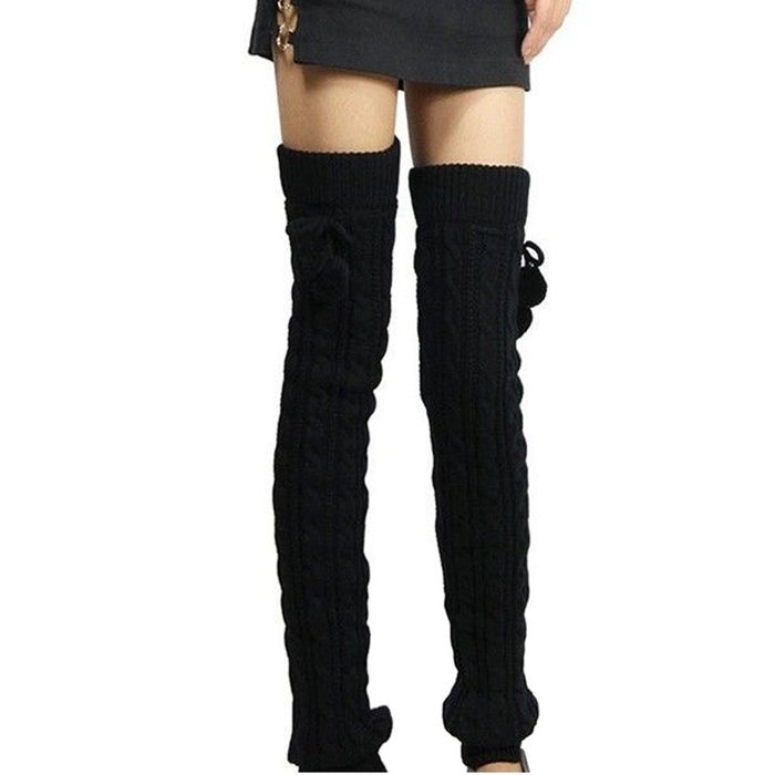 Ieasysexy Women Ladies Winter Fashion Leg Warmers Stocking Knit Thick Long Socks Lady Knit Crochet Legging Best... N3