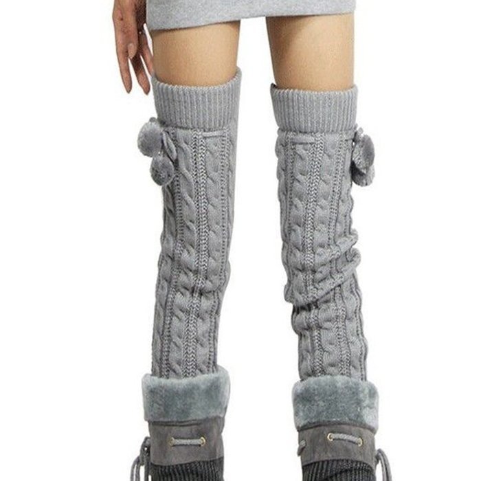 Ieasysexy Women Ladies Winter Fashion Leg Warmers Stocking Knit Thick Long Socks Lady Knit Crochet Legging Best... N6
