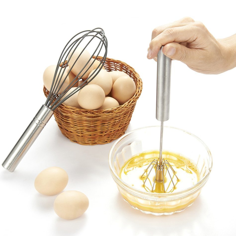 Chefaith 12" Food-Grade Silicone Wired Balloon Whisk [Wooden Handle for Nice Grip] + 3" Mini Whisk as Bonus -... N13
