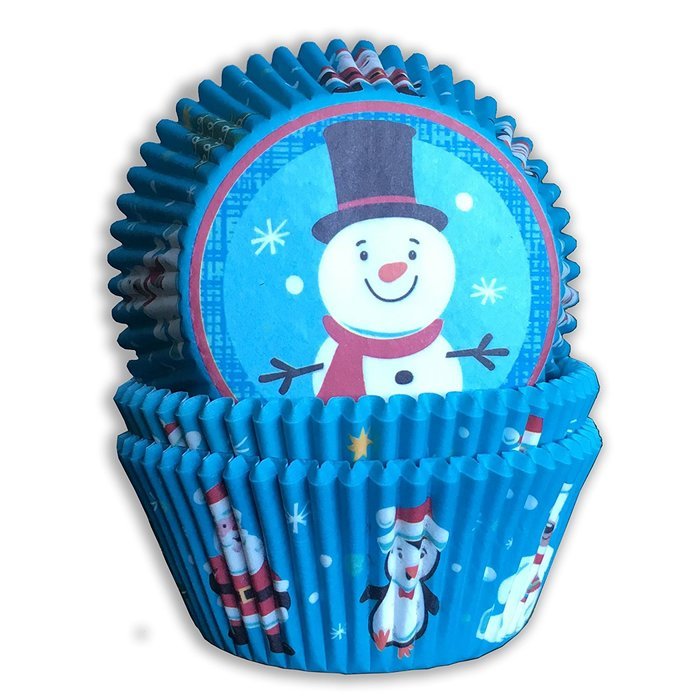 Christmas Baking Cups - 75 Pack - Standard Christmas Muffin Liners - Premium Disposable Christmas Cupcake Liners...