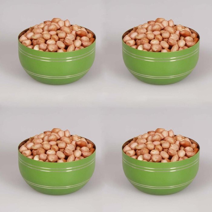 King International - Stainless Steel Green Designer Bowl/Katoris Set of 4pcs