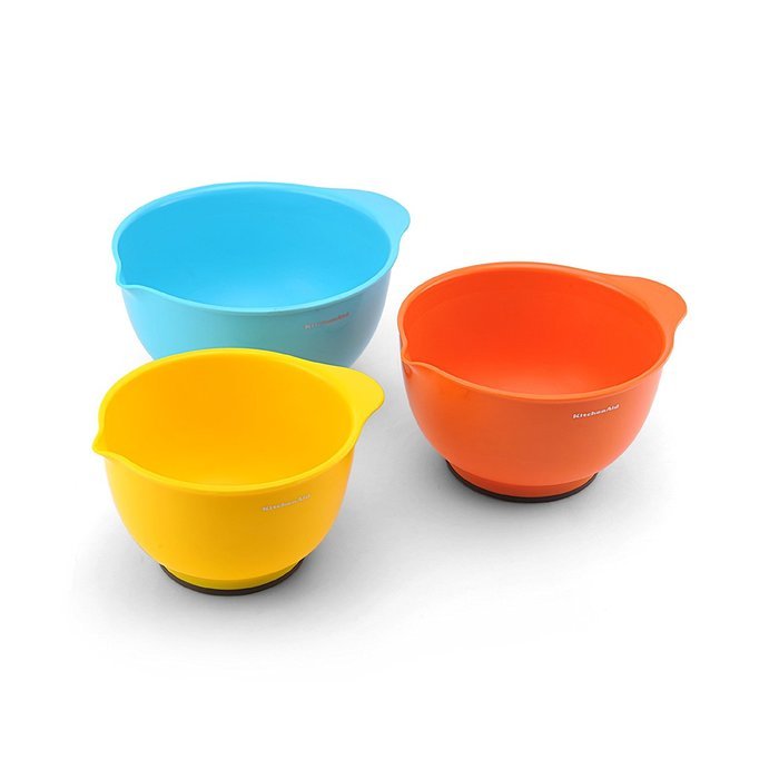 KitchenAid Classic Mixing Bowls, Assorted Colors, Set of 3 N2 free ...