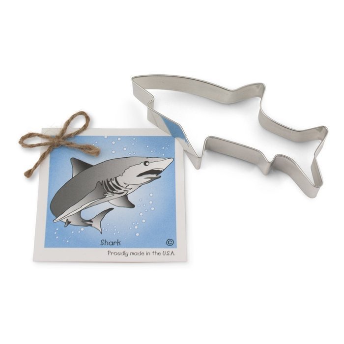 Shark Cookie and Fondant Cutter - Ann Clark - 5.8 Inches - US Tin Plated Steel