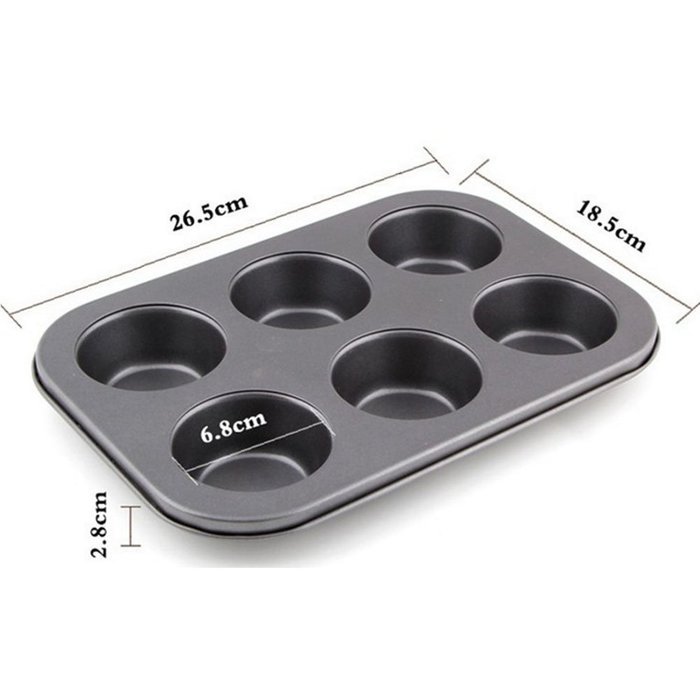 Aksautoparts 6 Round Bottom Dome Non-Stick Deep Mini Round Cake Cake Mold N2