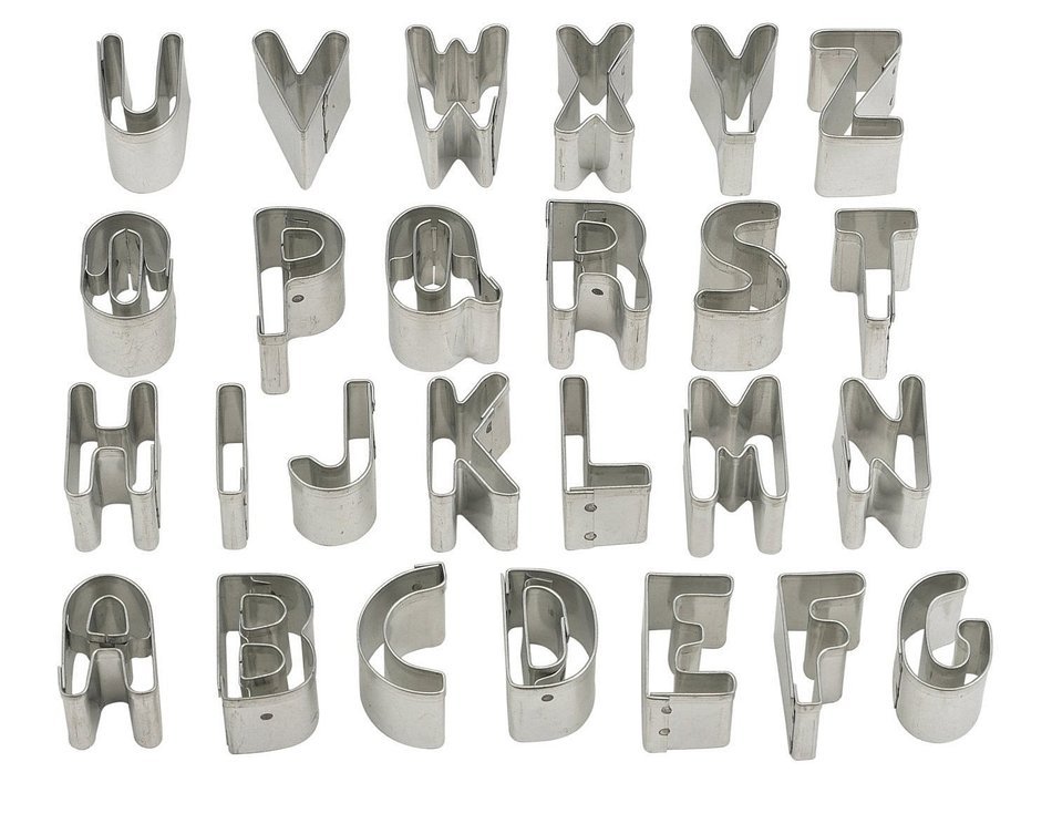 YOFAN Mini 26pcs English Alphabet Letters Cookie Cutters