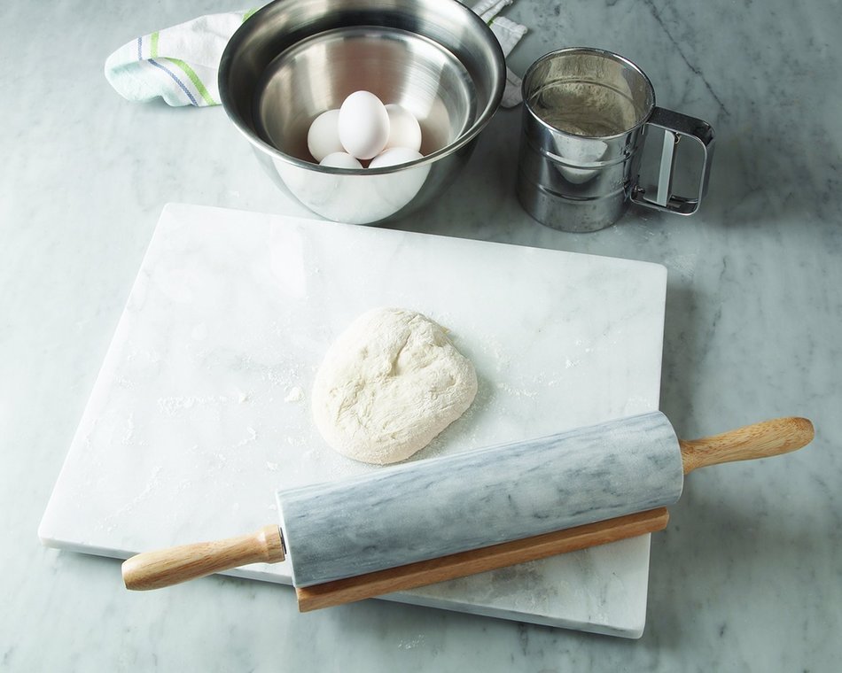 Fox Run Marble Pastry Board, Black, 12 x 16-inches N4
