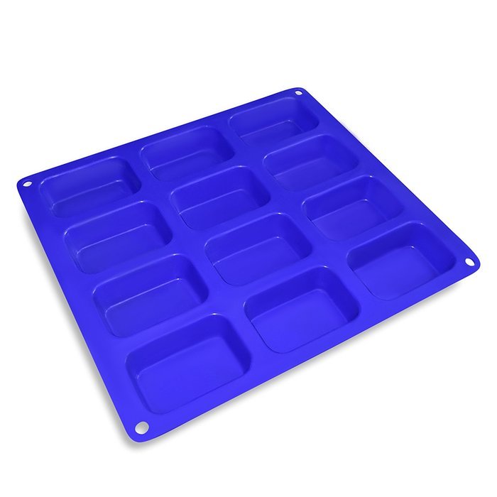 Silicone Baking Molds From BakeStar - 12 Cup Rectangle Shape - Super Premium Quality