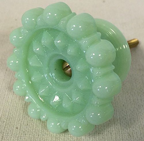 Glass Knob Drawer Pull Handle - American Made (Jade)