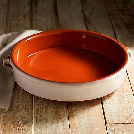 Cloud White Terra Cotta Cazuela - 12.8 Inches by La Tienda