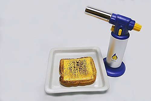 GAIG Creme Brulee Torch w/ Strong Build, Large Butane Capacity, Reliable Ignition, Adjustable Flame & Safety Lock... N6