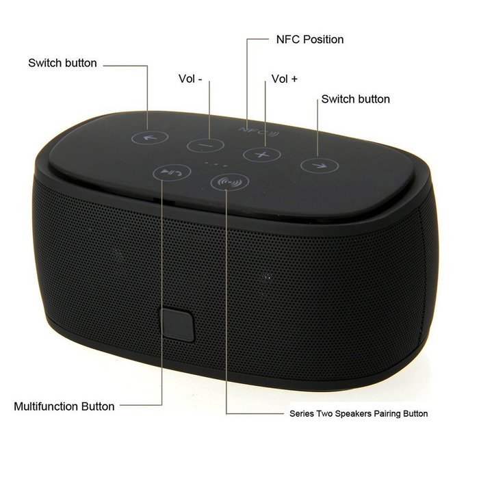 Build-in CSR&reg; aptX & NFC Technology Wireless Bluetooth 3.0 Stereo Speaker 6 Watt Dual Speakers System (2*3W) 1200... N2