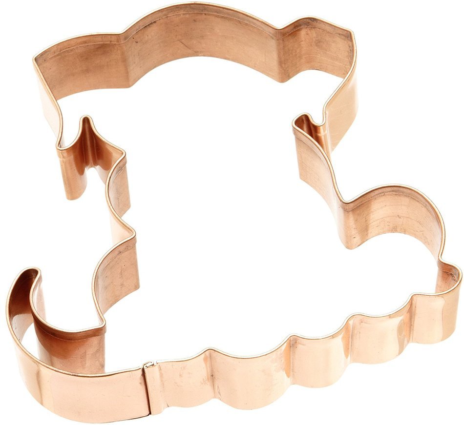 Old River Road Bulldog Shape Cookie Cutter, Copper N2