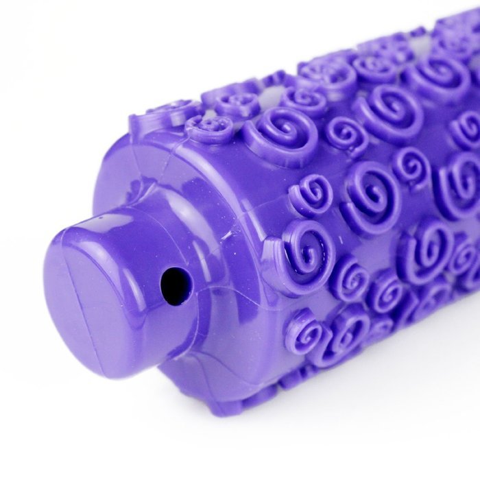 Joylive 10" Rolling Pin HDPE Cake Fondant Sugarcraft Paste Spiral Embossed Tools Purple N2