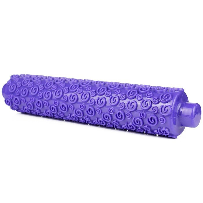 Joylive 10" Rolling Pin HDPE Cake Fondant Sugarcraft Paste Spiral Embossed Tools Purple N3